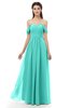 ColsBM Sylvia Blue Turquoise Bridesmaid Dresses Mature Floor Length Sweetheart Ruching A-line Zip up