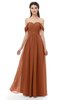 ColsBM Sylvia Bombay Brown Bridesmaid Dresses Mature Floor Length Sweetheart Ruching A-line Zip up
