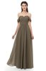 ColsBM Sylvia Carafe Brown Bridesmaid Dresses Mature Floor Length Sweetheart Ruching A-line Zip up