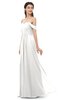 ColsBM Sylvia Cloud White Bridesmaid Dresses Mature Floor Length Sweetheart Ruching A-line Zip up