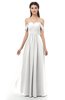 ColsBM Sylvia Cloud White Bridesmaid Dresses Mature Floor Length Sweetheart Ruching A-line Zip up
