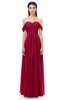 ColsBM Sylvia Dark Red Bridesmaid Dresses Mature Floor Length Sweetheart Ruching A-line Zip up