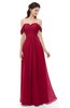 ColsBM Sylvia Dark Red Bridesmaid Dresses Mature Floor Length Sweetheart Ruching A-line Zip up