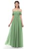 ColsBM Sylvia Fair Green Bridesmaid Dresses Mature Floor Length Sweetheart Ruching A-line Zip up