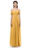 ColsBM Sylvia Golden Cream Bridesmaid Dresses Mature Floor Length Sweetheart Ruching A-line Zip up