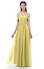 ColsBM Sylvia Misted Yellow Bridesmaid Dresses Mature Floor Length Sweetheart Ruching A-line Zip up