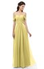 ColsBM Sylvia Misted Yellow Bridesmaid Dresses Mature Floor Length Sweetheart Ruching A-line Zip up