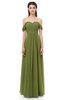 ColsBM Sylvia Olive Green Bridesmaid Dresses Mature Floor Length Sweetheart Ruching A-line Zip up