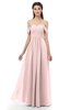 ColsBM Sylvia Pastel Pink Bridesmaid Dresses Mature Floor Length Sweetheart Ruching A-line Zip up