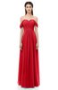 ColsBM Sylvia Red Bridesmaid Dresses Mature Floor Length Sweetheart Ruching A-line Zip up