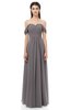 ColsBM Sylvia Ridge Grey Bridesmaid Dresses Mature Floor Length Sweetheart Ruching A-line Zip up