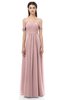 ColsBM Sylvia Silver Pink Bridesmaid Dresses Mature Floor Length Sweetheart Ruching A-line Zip up