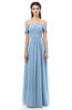ColsBM Sylvia Sky Blue Bridesmaid Dresses Mature Floor Length Sweetheart Ruching A-line Zip up