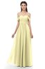ColsBM Sylvia Soft Yellow Bridesmaid Dresses Mature Floor Length Sweetheart Ruching A-line Zip up