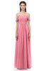 ColsBM Sylvia Watermelon Bridesmaid Dresses Mature Floor Length Sweetheart Ruching A-line Zip up