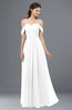ColsBM Sylvia White Bridesmaid Dresses Mature Floor Length Sweetheart Ruching A-line Zip up
