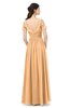 ColsBM Raven Apricot Bridesmaid Dresses Split-Front Modern Short Sleeve Floor Length Thick Straps A-line