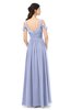 ColsBM Raven Blue Heron Bridesmaid Dresses Split-Front Modern Short Sleeve Floor Length Thick Straps A-line