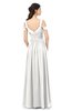 ColsBM Raven Cloud White Bridesmaid Dresses Split-Front Modern Short Sleeve Floor Length Thick Straps A-line