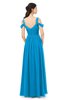 ColsBM Raven Cornflower Blue Bridesmaid Dresses Split-Front Modern Short Sleeve Floor Length Thick Straps A-line