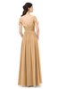 ColsBM Raven Desert Mist Bridesmaid Dresses Split-Front Modern Short Sleeve Floor Length Thick Straps A-line