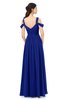 ColsBM Raven Electric Blue Bridesmaid Dresses Split-Front Modern Short Sleeve Floor Length Thick Straps A-line