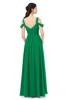 ColsBM Raven Green Bridesmaid Dresses Split-Front Modern Short Sleeve Floor Length Thick Straps A-line