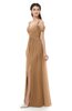 ColsBM Raven Light Brown Bridesmaid Dresses Split-Front Modern Short Sleeve Floor Length Thick Straps A-line