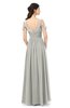 ColsBM Raven Platinum Bridesmaid Dresses Split-Front Modern Short Sleeve Floor Length Thick Straps A-line