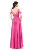ColsBM Raven Rose Pink Bridesmaid Dresses Split-Front Modern Short Sleeve Floor Length Thick Straps A-line