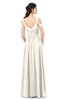 ColsBM Raven Whisper White Bridesmaid Dresses Split-Front Modern Short Sleeve Floor Length Thick Straps A-line