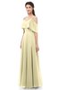ColsBM Jamie Anise Flower Bridesmaid Dresses Floor Length Pleated V-neck Half Backless A-line Modern