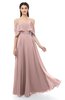 ColsBM Jamie Blush Pink Bridesmaid Dresses Floor Length Pleated V-neck Half Backless A-line Modern