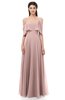 ColsBM Jamie Bridal Rose Bridesmaid Dresses Floor Length Pleated V-neck Half Backless A-line Modern