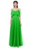 ColsBM Jamie Classic Green Bridesmaid Dresses Floor Length Pleated V-neck Half Backless A-line Modern