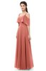 ColsBM Jamie Crabapple Bridesmaid Dresses Floor Length Pleated V-neck Half Backless A-line Modern