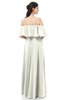 ColsBM Jamie Cream Bridesmaid Dresses Floor Length Pleated V-neck Half Backless A-line Modern