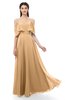 ColsBM Jamie Desert Mist Bridesmaid Dresses Floor Length Pleated V-neck Half Backless A-line Modern