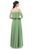 ColsBM Jamie Fair Green Bridesmaid Dresses Floor Length Pleated V-neck Half Backless A-line Modern