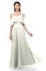 ColsBM Jamie Ivory Bridesmaid Dresses Floor Length Pleated V-neck Half Backless A-line Modern
