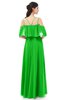 ColsBM Jamie Jasmine Green Bridesmaid Dresses Floor Length Pleated V-neck Half Backless A-line Modern