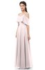 ColsBM Jamie Light Pink Bridesmaid Dresses Floor Length Pleated V-neck Half Backless A-line Modern