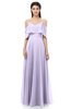 ColsBM Jamie Light Purple Bridesmaid Dresses Floor Length Pleated V-neck Half Backless A-line Modern
