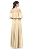 ColsBM Jamie Marzipan Bridesmaid Dresses Floor Length Pleated V-neck Half Backless A-line Modern