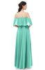 ColsBM Jamie Mint Green Bridesmaid Dresses Floor Length Pleated V-neck Half Backless A-line Modern