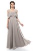 ColsBM Jamie Mushroom Bridesmaid Dresses Floor Length Pleated V-neck Half Backless A-line Modern