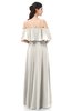 ColsBM Jamie Off White Bridesmaid Dresses Floor Length Pleated V-neck Half Backless A-line Modern