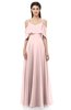 ColsBM Jamie Pastel Pink Bridesmaid Dresses Floor Length Pleated V-neck Half Backless A-line Modern