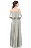ColsBM Jamie Platinum Bridesmaid Dresses Floor Length Pleated V-neck Half Backless A-line Modern