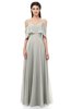 ColsBM Jamie Platinum Bridesmaid Dresses Floor Length Pleated V-neck Half Backless A-line Modern